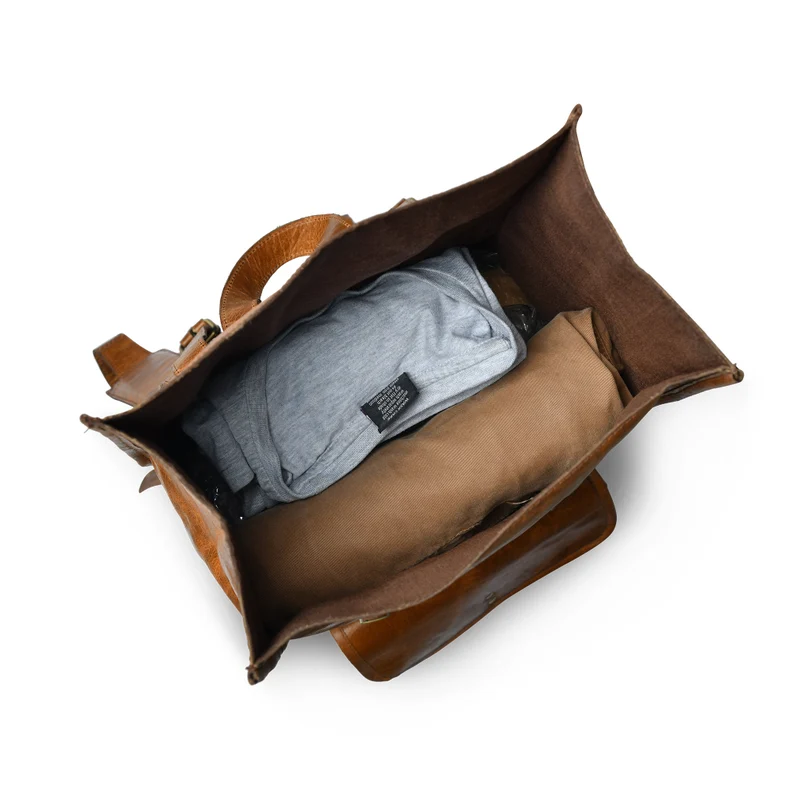 Leather Rolltop Backpack Men Laptop Everyday Rucksack|Leather Travel Bag Backpack For Her|Personalized Christmas Gifts For Him and Her