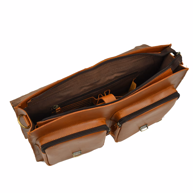 Personalized Leather Messenger Bag Men|Leather Laptop Crossbody Bag|Laptop Briefcase|Leather Crossbody Satchel Bag|Christmas Gift For Him