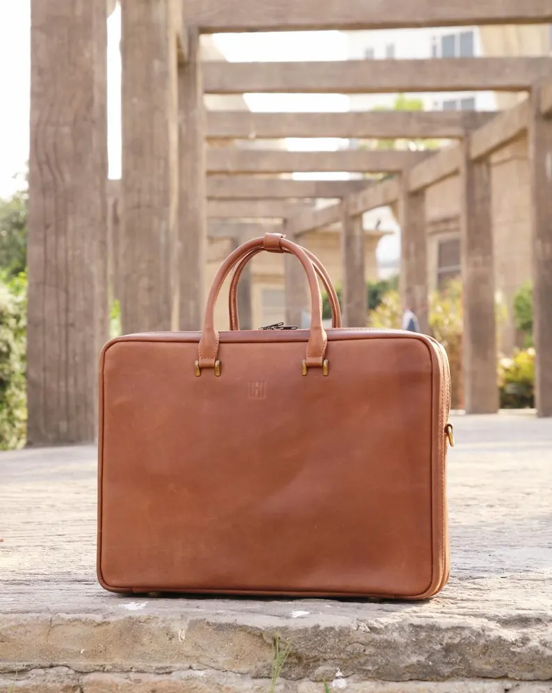 Personalized Leather Briefcase for men, Messenger Bag, Men Leather Shoulder Bag Leather Laptop Bag, Briefcase Satchel Portfolio Notebook bag